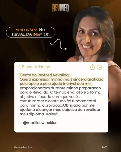 Depoimento de Dra. Marilice Winckler — aprovado no Revalida INEP 25.1